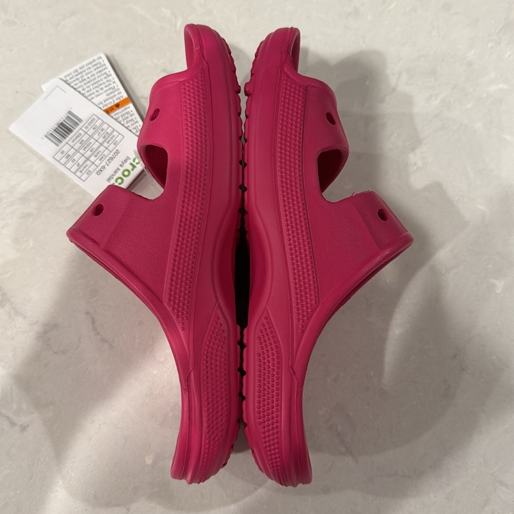 NWT Crocs Pink Baya Sandals Size 6W - Picture 5 of 7
